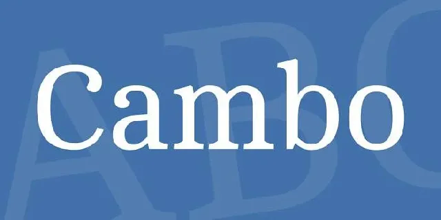 Cambo font