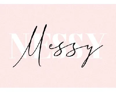 Messy Nessy Signature font