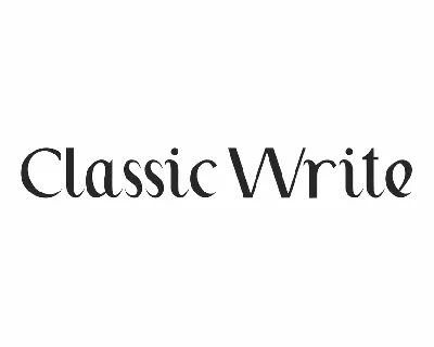 Classic Write Demo font