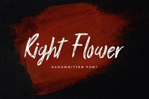 Right Flower font