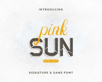 Pink Sun Display Trio font