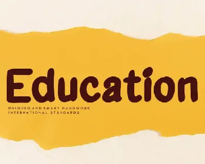 Education Display font