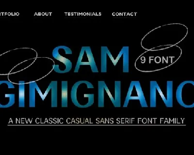 Sam Gimignano Family font