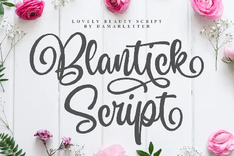 Blantick Script font