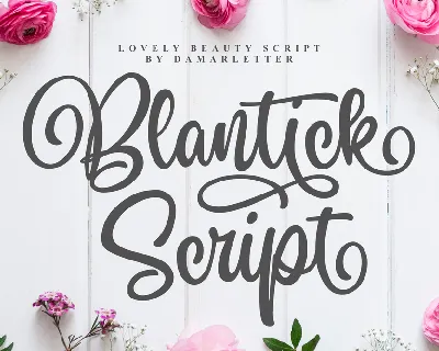 Blantick Script font