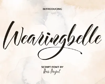 Wearingbelle font