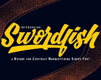 SwordFish Unique Handlettering Script font