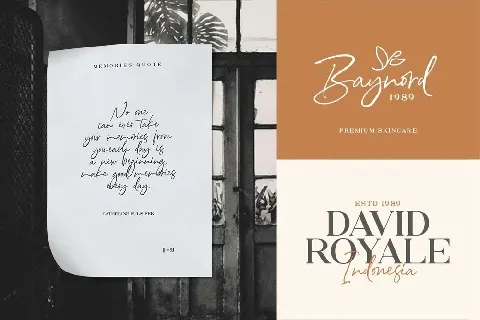 North Avellion Script Serif Duo font