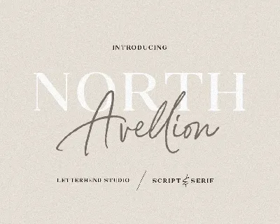 North Avellion Script Serif Duo font