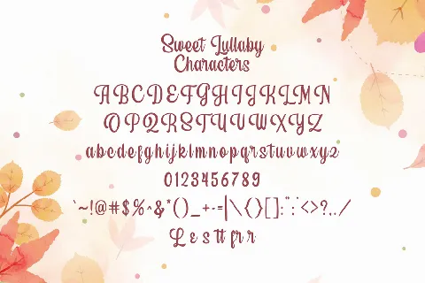 Sweet Lullaby font