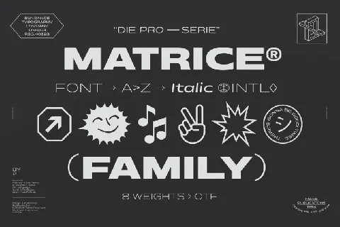 Matrice Family font