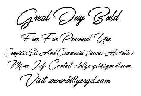 Great Day Bold font