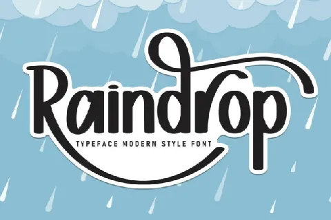 Raindrop Display font