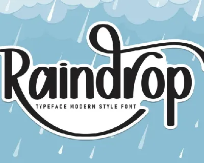 Raindrop Display font