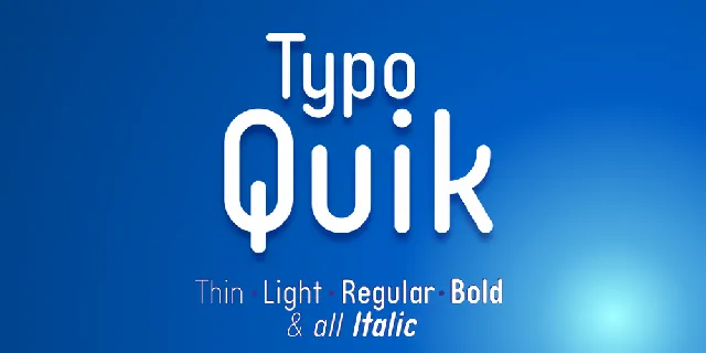 Typo Quik font