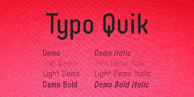 Typo Quik font