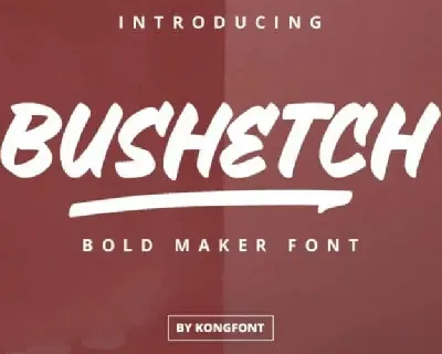 Bushetch Brush font