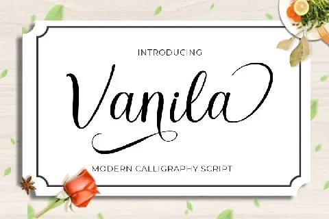 Vanila Calligraphy font