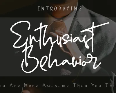 Enthusiast Behavior font