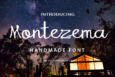 Montezema Handmade font