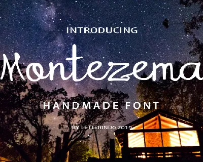 Montezema Handmade font