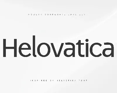 Helovatica font