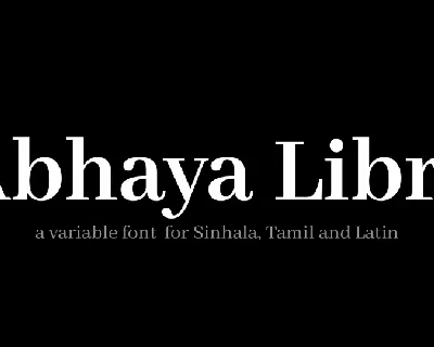 Abhaya Libre font