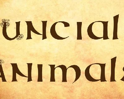 Uncial Animals font