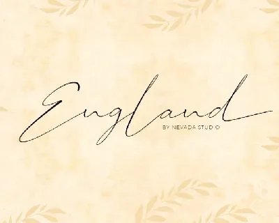England Handwritten font