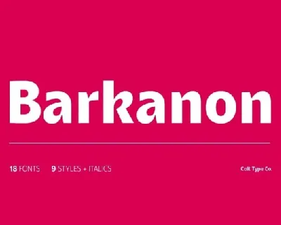 Barkanon font