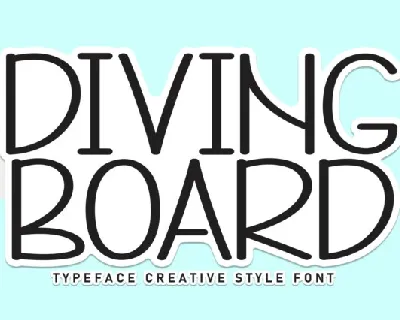 Diving Board Display font