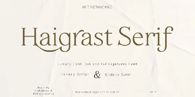 Haigrast Serif font