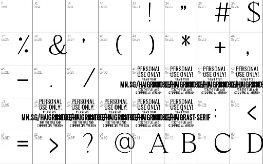 Haigrast Serif font