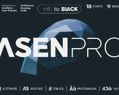 Asen Pro font