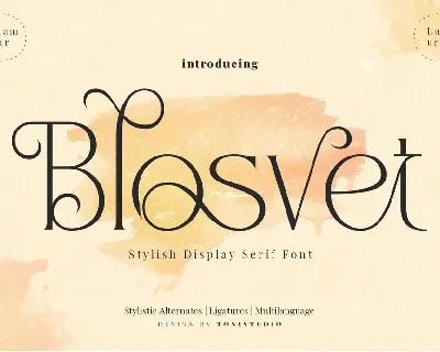 Blosvet font