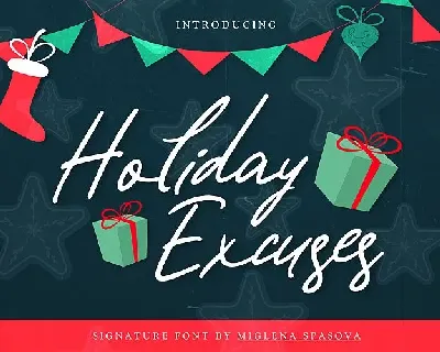 Holiday Excuses Script font