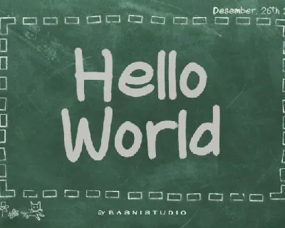 Hello World Display font