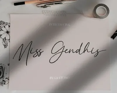 Miss Gendhis font