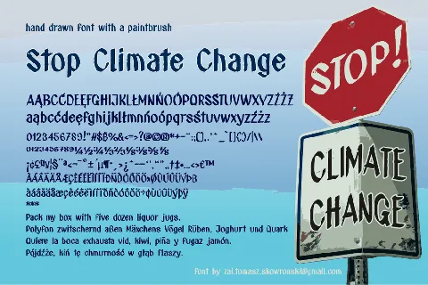STOP! Climate Change font