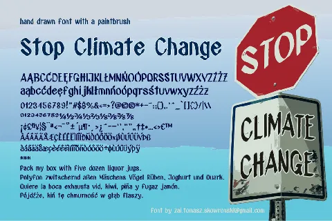 STOP! Climate Change font