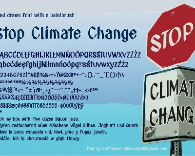 STOP! Climate Change font