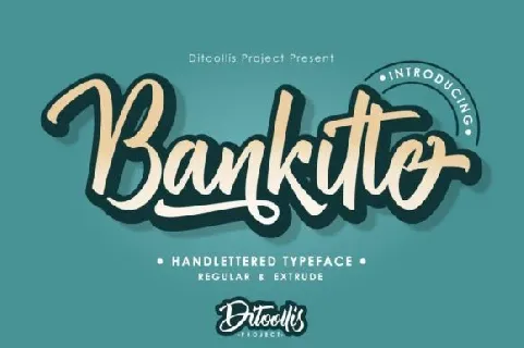 Bankitte Handlettered font