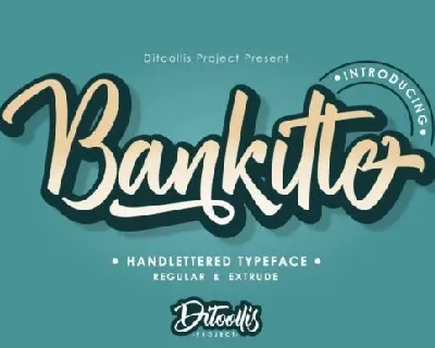 Bankitte Handlettered font