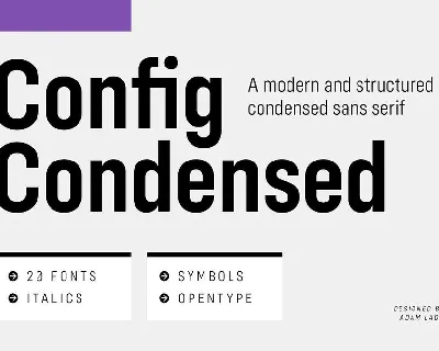 Config Condensed font