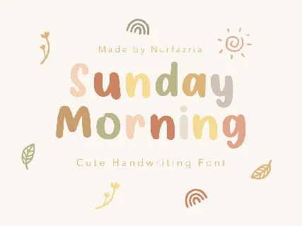 Sunday Morning Display font