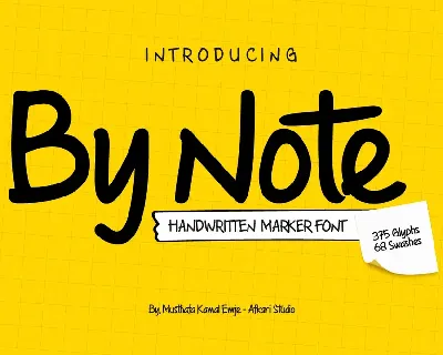 By Note font