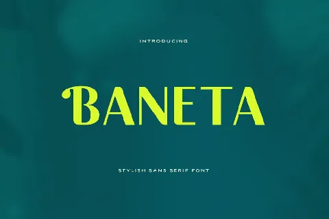 Baneta font