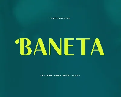 Baneta font