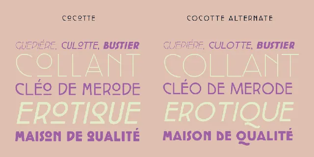 Cocotte font