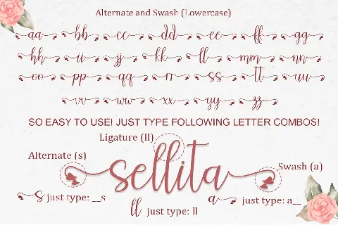 vellia - Personal Use font